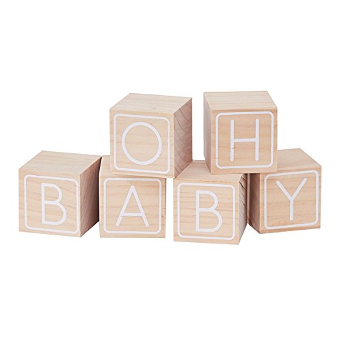 Unbekannt Gäste-Buch-Alternative OH Baby - Bauklötze aus Holz - das etwas andere Gästebuch zur Baby-Shower-Party, Taufe oder Geburt eines Mädchen oder Jungen von Unbekannt
