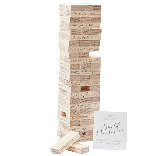 Unbekannt Gästebuch Holzturm - Stapelspiel aus Holz - das etwas andere Gästebuch zur Hochzeit, Taufe, Geburtstag, Kommunion oder Konfirmation Unbekannt Gästebuch Holzturm - Stapelspiel aus Holz - das etwas andere Gästebuch zur Hochzeit, Taufe, Geburtstag, Kommunion oder Konfirmation von Unbekannt