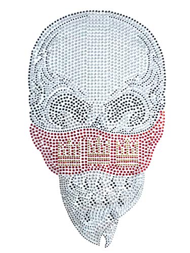 Unbekannt Großes Bügelbild Totenkopf Cologne Strass Applikation 30x17 cm Köln Aufbügler von Unbekannt