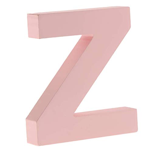 Unbekannt Holz-Buchstaben, 26 Buchstaben, Festzelt-Buchstaben, Wandschild, Türschild, A-Z, für Kinderzimmer, Kinderzimmer, Dekoration, Rosa (Z) von Unbekannt