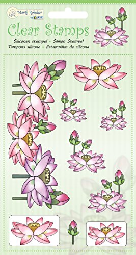 Unbekannt Jeje Clear Stamps Lotus, Synthetisches Material, 18,9 x 10,5 x 0,3 cm von Unbekannt