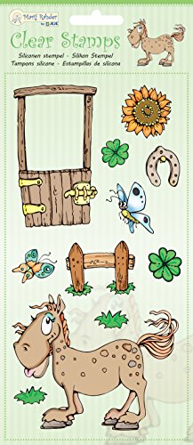 JEJE Clear Stamps Pferd, Kunststoff, 24,3 x 11 x 0,3 cm von JEJE