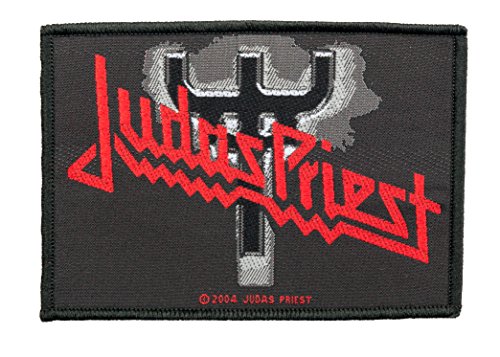 Unbekannt Judas Priest Aufnäher - Judas Priest Fork Logo - Judas Priest Patch - Gewebt & Lizenziert !! von Unbekannt