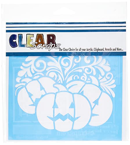 Clear Scraps Klar spülreste cssmswpumpkin6 Schablonen, Mehrfarbig, 6 x 6 von Clear Scraps
