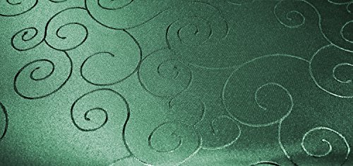 Unbekannt Mitteldecke Tischdecke eckig 160x260 cm Struktur damast Tafeltuch Circle bügelfrei #1286 (dunkelgrün) von Unbekannt