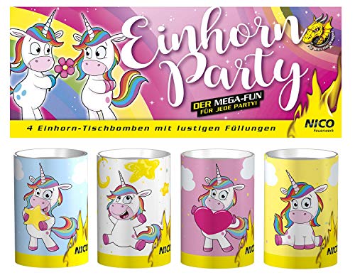 Unbekannt NICO - 4er Btl. Tischfeuerwerk Tischbomben Einhorn Party Silvester Geburtstag Kinder Party Unbekannt NICO - 4er Btl. Tischfeuerwerk Tischbomben Einhorn Party Silvester Geburtstag Kinder Party von Unbekannt