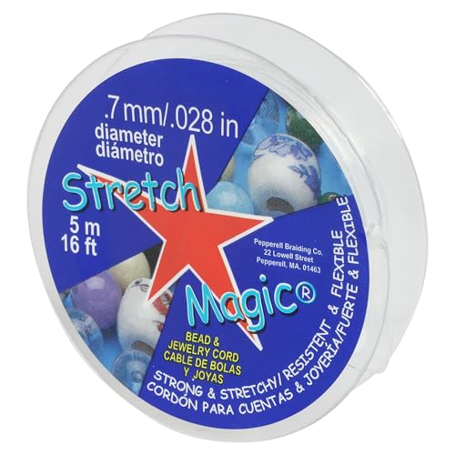 Stretch Magic SM07CL5 Perlenschnur, Polypropylen, farblos, 0.7 mm, 5 Stretch Magic SM07CL5 Perlenschnur, Polypropylen, farblos, 0.7 mm, 5 von Stretch Magic