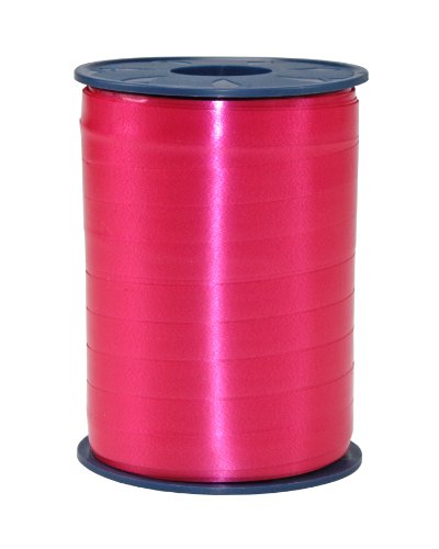 C.E. PATTBERG Geschenkband Himbeere-rosa, 250 Meter Ringelband 10 mm zum Basteln, Dekorieren & Verpacken von Geschenken zu jedem Anlass von PRÄSENT