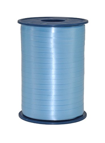 C.E. PATTBERG Geschenkband hellblau, 500 Meter Ringelband 5 mm zum Basteln, Dekorieren & Verpacken von Geschenken zu jedem Anlass von PRÄSENT