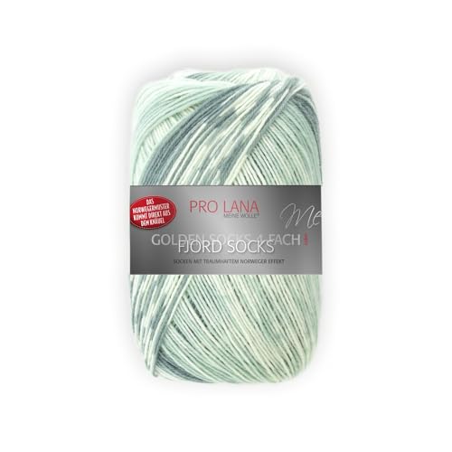 Unbekannt Pro Lana Fjord Socks 4-fädig Color 185 Mint grün, Sockenwolle Norwegermuster musterbildend, 278477 von Unbekannt