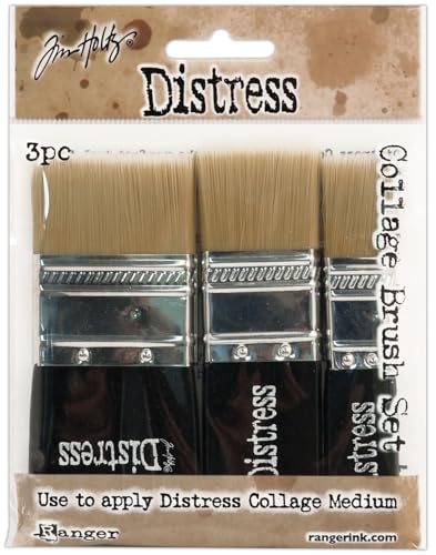 Unbekannt Ranger THoltz Brushes 3pc Distress Collage-Pinsel, 3er-Pack, 1 Each of 3/4", 1-1/4" & 1-3/4", 3 Stück von Tim Holtz