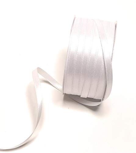 Unbekannt Satinband 50m x 6mm weiß Dekoband Geschenkband Schleifenband von Unbekannt