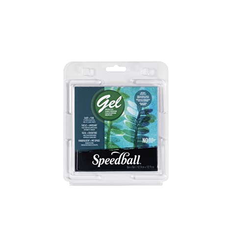 Speedball Gel-Druckplatten, 12,7 x 12,7 cm, für Block-Monoprinting von Speedball