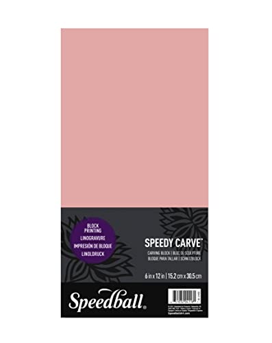 Speedball Speedy-Carve Block Bulk-15,2 x 30,5 cm, Gummi, Rose, 6 x 12 in von Speedball