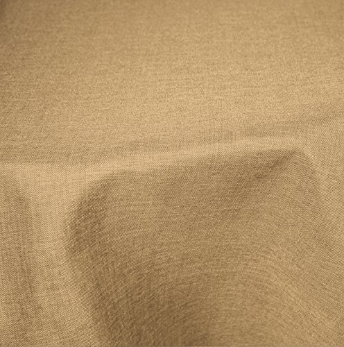 Unbekannt Tischdecke 130x220 cm oval Struktur Leinen-Optik beschichtet Wasser und Schmutz abweisend Lotuseffekt #1182 (beige Natur) von Unbekannt