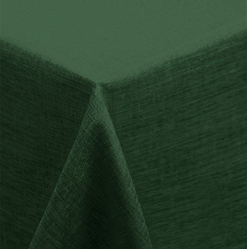 Unbekannt Tischdecke 160x160 cm eckig Struktur Leinen-Optik beschichtet Wasser und Schmutz abweisend Lotuseffekt #1177 (dunkelgrün) von Unbekannt