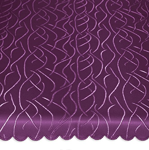 Unbekannt Tischdecke eckig 130x220 cm Struktur damast Streifen bügelfrei fleckenabweisend #1161 (lila) von Unbekannt