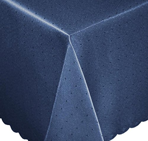 Unbekannt Tischdecke eckig 130x260 cm Phase Struktur Tafeltuch bügelfrei fleckenabweisend #1257 dunkel blau von Unbekannt