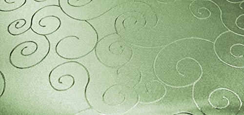 Unbekannt Tischdecke oval 135x180 cm Struktur damast Circle bügelfrei fleckenabweisend #1311 (lindgrün antik) von Unbekannt