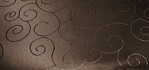 Unbekannt Tischdecke oval 160x220 cm Struktur damast Circle bügelfrei fleckenabweisend #1316 (dunkel braun) von Unbekannt