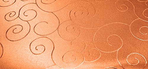 Unbekannt Tischdecke oval 160x220 cm Struktur damast Circle bügelfrei fleckenabweisend #1316 (orange) von Unbekannt