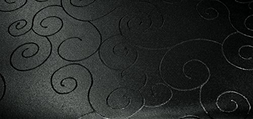 Unbekannt Tischdecke oval 160x220 cm Struktur damast Circle bügelfrei fleckenabweisend #1316 (schwarz) von Unbekannt