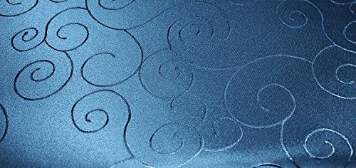 Unbekannt Tischdecke oval 160x300 cm Struktur damast Circle bügelfrei fleckenabweisend #1317 (königsblau) von Unbekannt