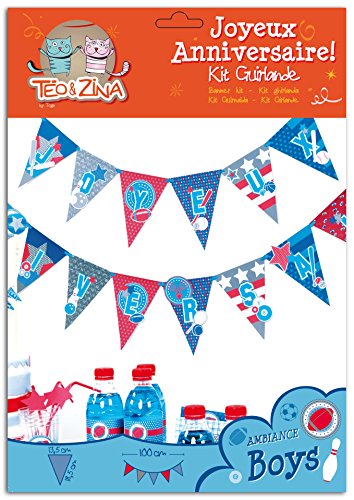 Unbekannt Toga PAK06C Girlande aus Papier, 21 x 30,5 x 0,5 cm, Blau/Rot Unbekannt Toga PAK06C Girlande aus Papier, 21 x 30,5 x 0,5 cm, Blau/Rot von Toga