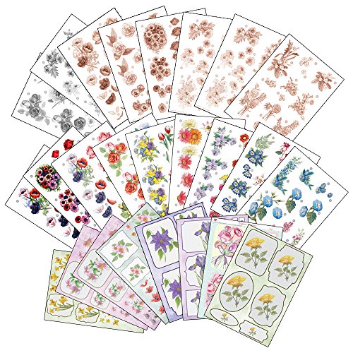 Unbekannt UK 2254 Blumen-Decoupage-Set Farbig Unbekannt UK 2254 Blumen-Decoupage-Set Farbig von Unbekannt