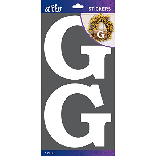 stickosticko Basic weiß Monogramm Stickers-g, andere, Mehrfarbig von Sticko