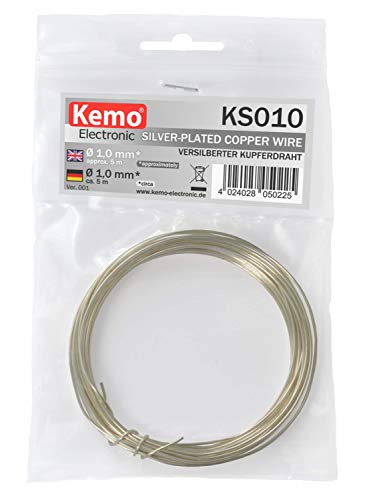 Versilberter Kupferdraht Durchmesser: 1,0mm, Länge: 5m Versilberter Kupferdraht Durchmesser: 1,0mm, Länge: 5m von Unbekannt