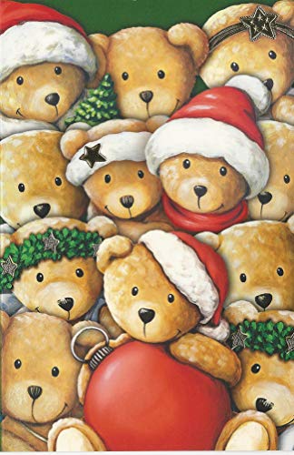 Weihnachtskarten Set/5 Karten Weihnachten Nostalgie Bären Weihnachtsmann Klappkarten Kinder Kunstkarte Weihnachtsgruß von unbekannt