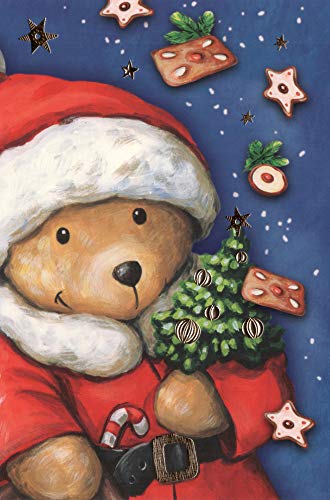 Weihnachtskarten Set/5 Karten Weihnachten Nostalgie Bären Weihnachtsmann Klappkarten Kinder von Unbekannt