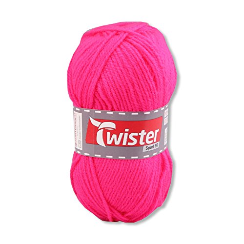 Wolle Twister Sport Uni - Neonpink - 50g Wolle Twister Sport Uni - Neonpink - 50g von Unbekannt