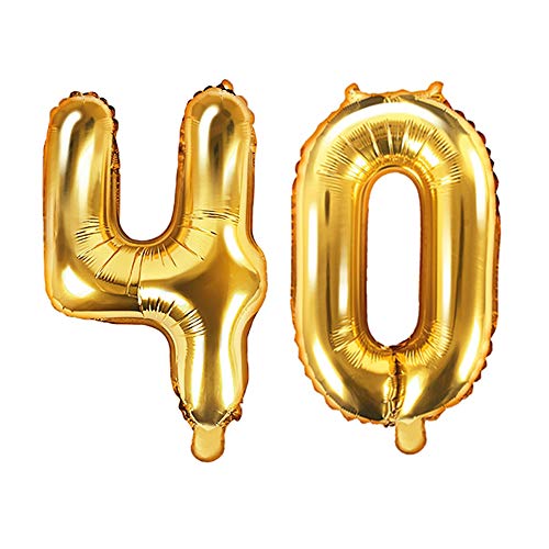 XXL Folien-Ballon/Zahl 40 in Gold/Geburtstags-Ballon zum 40. Geburtstag/Jahres-Zahl / / Alter/Deko Dekoration Volljährig/Volljährigkeit von Unbekannt
