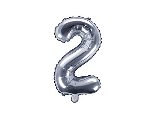 XXL Folien-Ballon/Zahlen in Silber/Geburtstag / Jahres-Zahl/Jubiläum / Alter/Deko Dekoration Silvester Hochzeit Geburtstag (Zahl 2) von Unbekannt
