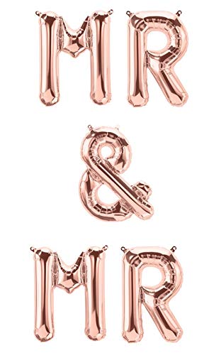 XXL Folien-Ballons MR & MR rosé-gold Buchstaben-Girlande Luft-Ballons Schriftzug Höhe 35cm Hochzeits-Deko-ration Homosexuelle Männer-Hochzeit Zubehör Accessoires Hochzeit Feier Raum-Deko Banner XXL Folien-Ballons MR & MR rosé-gold Buchstaben-Girlande Luft-Ballons Schriftzug Höhe 35cm Hochzeits-Deko-ration Homosexuelle Männer-Hochzeit Zubehör Accessoires Hochzeit Feier Raum-Deko Banner von Unbekannt