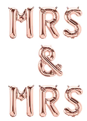 XXL Folien-Ballons MRS & MRS rosé-gold Buchstaben-Girlande Luft-Ballons Schriftzug Höhe 35cm Hochzeits-Deko-ration Homosexuelle Frauen-Hochzeit Zubehör Accessoires Hochzeit Feier Raum-Deko Banner XXL Folien-Ballons MRS & MRS rosé-gold Buchstaben-Girlande Luft-Ballons Schriftzug Höhe 35cm Hochzeits-Deko-ration Homosexuelle Frauen-Hochzeit Zubehör Accessoires Hochzeit Feier Raum-Deko Banner von Unbekannt