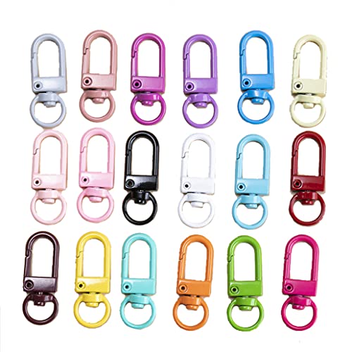YEYULIN 20 Stück/Set Bunte Schlüsselanhänger Ring Metall Hummer Verschluss Clips DIY Schlüsselanhänger Herstellung Schmuck Zubehör Schlüssel Haken von Unbekannt