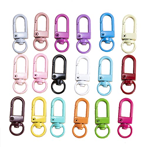 YEYULIN 20 Stück/Set Bunte Schlüsselanhänger Ring Metall Hummer Verschluss Clips DIY Schlüsselanhänger Herstellung Schmuck Zubehör Schlüssel Haken von Unbekannt