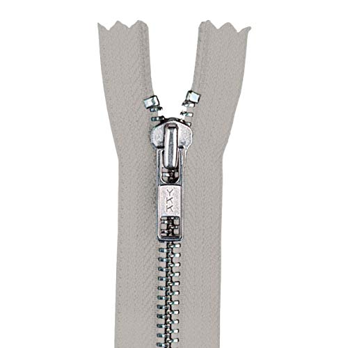 YKK Reißverschluss Metall silber teilbar 5 mm 50 cm 576, hellgrau YKK Reißverschluss Metall silber teilbar 5 mm 50 cm 576, hellgrau von Unbekannt