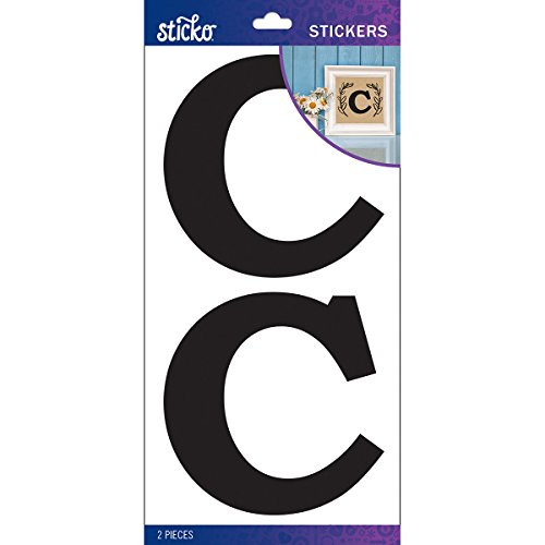 stickosticko Basic schwarz Monogramm Stickers-c, andere, Mehrfarbig von Sticko