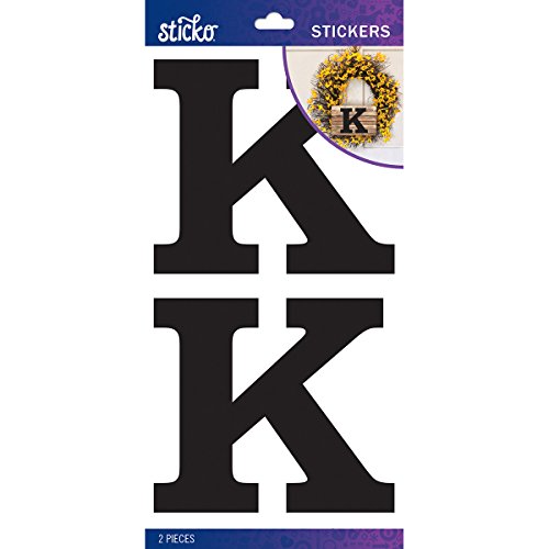 stickosticko Basic schwarz Monogramm Stickers-k, andere, Mehrfarbig von Sticko