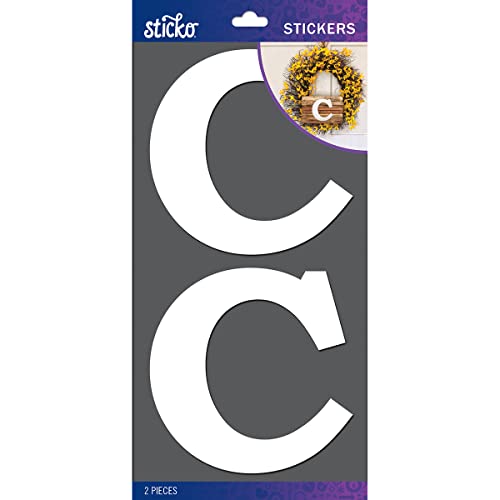 stickosticko Basic weiß Monogramm Stickers-c, andere, Mehrfarbig von Sticko