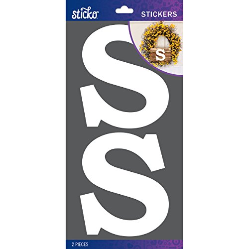 stickosticko Basic weiß Monogramm Stickers-s, andere, Mehrfarbig von Sticko