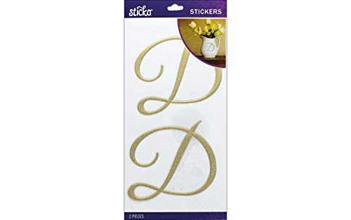 stickosticko Elegant Gold Folie Monogramm Stickers-d, andere, Mehrfarbig von Sticko