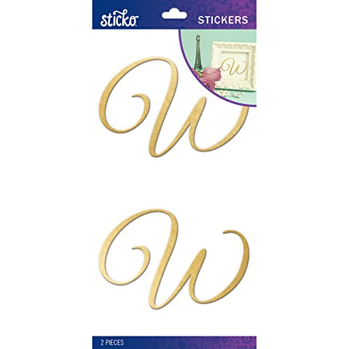 stickosticko Elegant Gold Folie Monogramm Stickers-w, andere, Mehrfarbig von Sticko