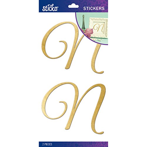 stickosticko Elegant Gold Folie Monogramm Stickers-n, andere, Mehrfarbig von Sticko