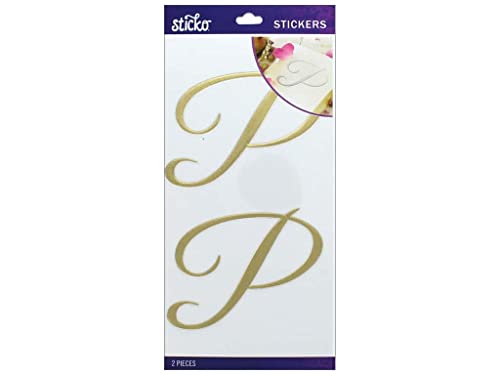 stickosticko Elegant Gold Folie Monogramm Stickers-p, andere, Mehrfarbig von Sticko