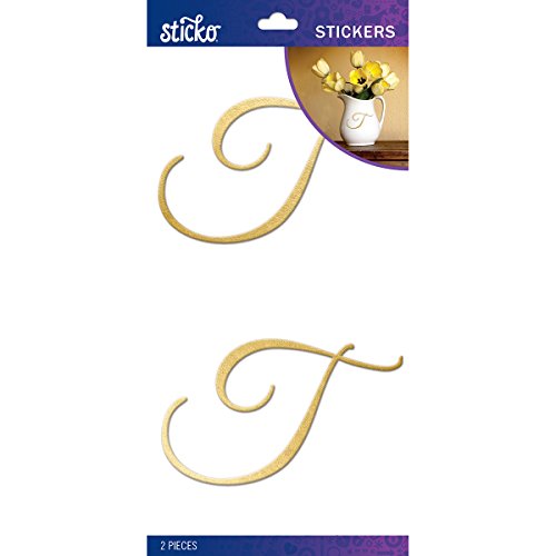 stickosticko Elegant Gold Folie Monogramm Stickers-t, andere, Mehrfarbig von Sticko